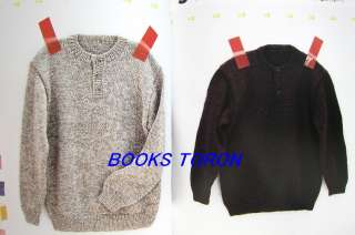 Easy! Mens Knit Wear/Japanese Crochet Knitting Clothes Pattern Book 