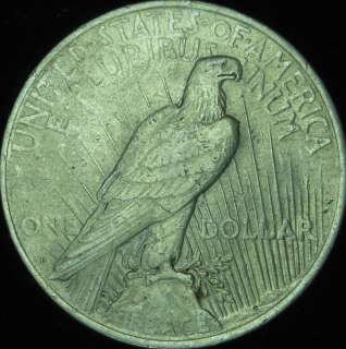1927 D AU Peace Dollar in Eagle Coin Holder     