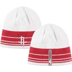  Houston Rockets Striped White Knit Hat