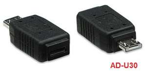 USB 2.0 Micro AB Female to Micro A Male Adapter, AD U30  