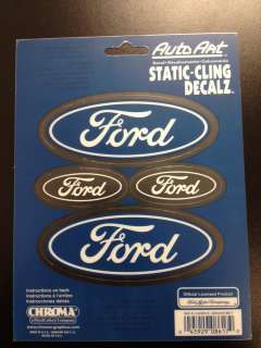 FORD ETCHED EFFECTZ AUTO ART LICENSED LOGO DECALS  