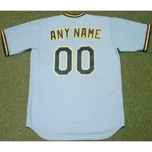 MILWAUKEE BREWERS 1980s Majestic Cooperstown Throwback Away Jersey 