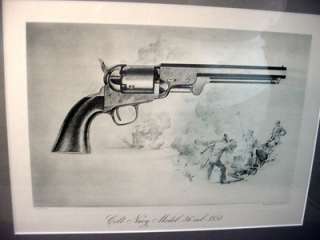   Professionally Framed Colt Historical Prints   Firearms 1836   1873