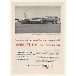  1960 TWA Intercontinental Boeing 707 Mobil Jet Fuel Print 
