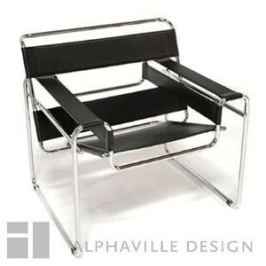   Wassily Style Chair in Black by Alphaville Design