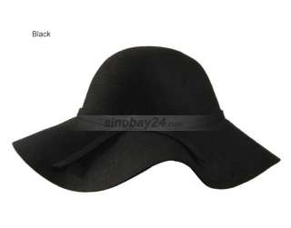 M11077 Womens Fashionable Cashmere Wide Brim Hat  
