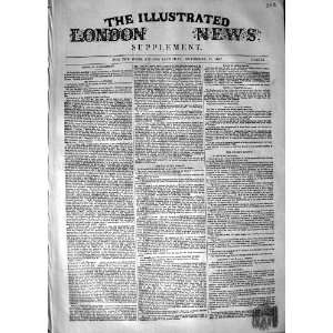    1847 ILLUSTRATED LONDON NEWS SUPPLEMENT PARLIAMENT
