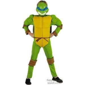    Childs Blue Ninja Turtle Costume (Size:Small 4 6): Toys & Games