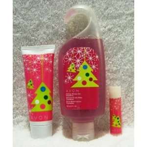  Avon Holiday Shower Gel Gift Set   Rasperry Beauty