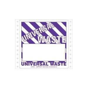   Waste Label, Blank, No Ruled Lines, Pin Feed Vinyl: Office Products