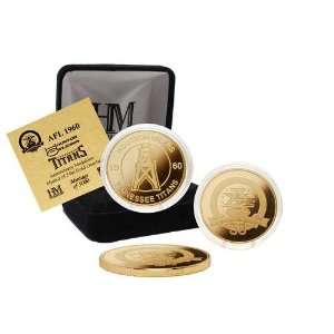 / Houston Oilers AFL 50th Anniversary 24 Karat Gold Coin   Houston 