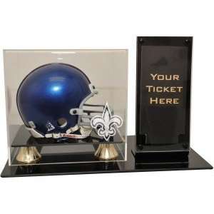  New Orleans Saints Mini Helmet and Ticket Display Sports 