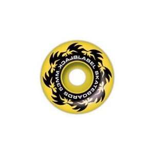  Black Label Bold Yellow Skateboard Wheel   Single: Sports 