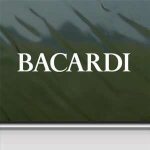  Bacardi White Sticker Vintage Car Laptop Vinyl Window 