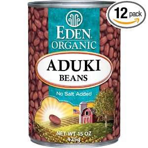 Eden Organic Aduki Beans, No Salt Added, 15 Ounce Cans (Pack of 12)