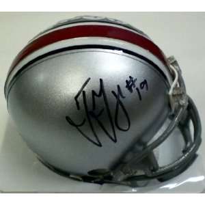 Ted Ginn Jr. Ohio State Autographed Mini Helmet  Sports 