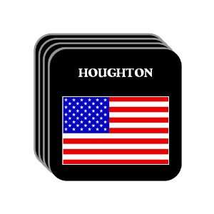  US Flag   Houghton, Michigan (MI) Set of 4 Mini Mousepad 
