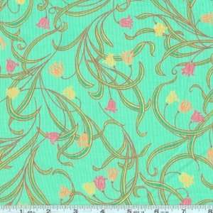  44 Wide Moda Nouveau Dance Teal Fabric By The Yard Arts 