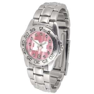  Michigan Wolverines Ladies Sport Watch with Steel Band and 