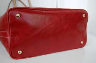   RED ITEMS ALL LEATHER ITEMS GRAB BAG TOTE SHOPPER & KEYCHAIN  