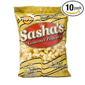 Sashas Butter Flavored Popcorn (4 oz bag, 10 count):  