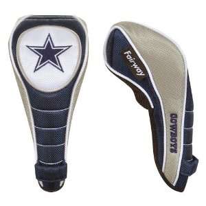   Dallas Cowboys Golf Club Shaft Gripper Fairway Head Cover: Sports