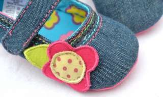 Blue Mary Jane toddler baby girl shoes size 2 3 4  