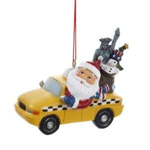   with Statue of Liberty in Taxi Christmas Ornaments 3 Home & Kitchen