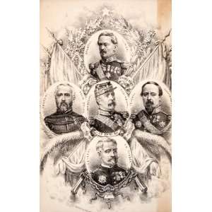  1871 Lithograph Military Generals Paris Commune Vinoy De 