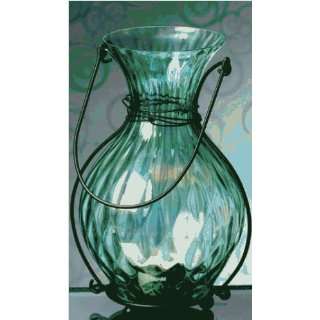   Glass Urn Style Tealight Candleholder, 9 1/2 Inch Tall