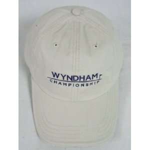  Wyndham Championship Golf Hat Cream Cap ADG NEW Sports 