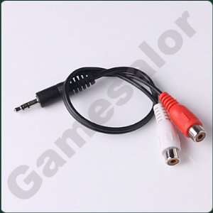  3.5mm STEREO Y CABLE TO AV AUDIO RCA FOR IPOD MP3: MP3 