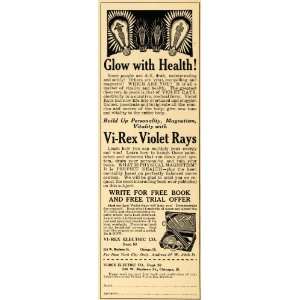  1922 Ad VI REX Electric Violet Rays 326 Madison St. IL 