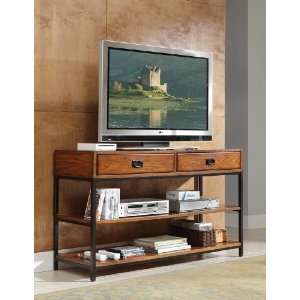   Furniture Modern Craftsman Distressed Oak TV Stand: Furniture & Decor
