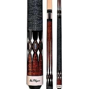   Players mother of pearl diamonds cue (weight21oz.)
