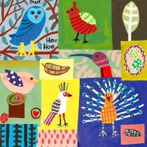 Oopsy daisy Birdie Patch Wall Art 21x21:  Home & Kitchen