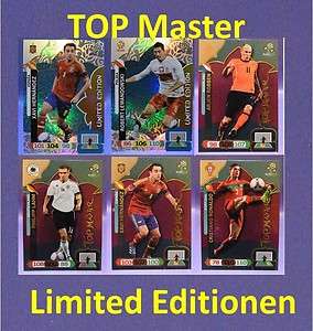 Panini UEFA EURO 2012   Adrenalyn XL   Top Master Karten   limited 