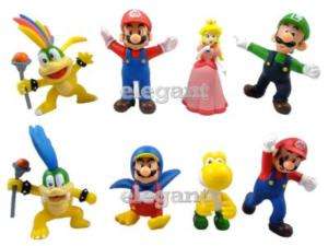 Nintendo Super Mario Bros Luigi Princess 8 Figur Set  