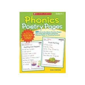  Reproducible Phonics Poetry Pages   50 pages Toys & Games