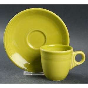 Homer Laughlin Fiesta Lemongrass (Newer) Demitasse Cup and Saucer Set 