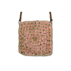 Copper and leather handbag, Fashion Flower 