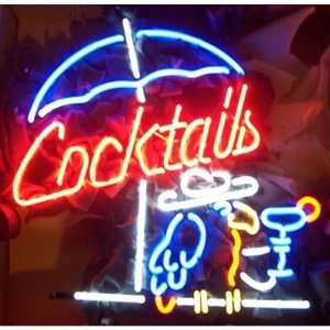  Cocktail and Parrot Neon Sign