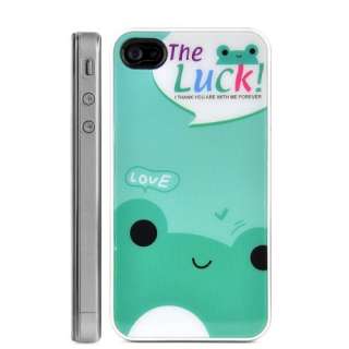 Frog Frosch Tasche Glück Lucky Back Cover Hard Case iPhone 4 Green 