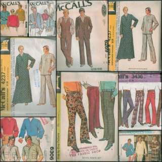 Vintage McCalls Mens Clothes Sewing Pattern UC  