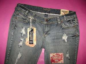 NWT Amethyst PLUS Low Destroyed Boot Cut Jeans #5700  