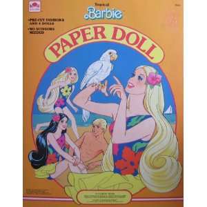 : Tropical BARBIE Paper Doll Book w Barbie, Ken, Miko & Skipper Dolls 