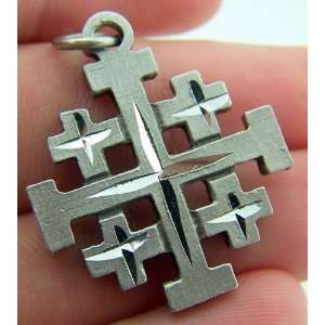    Silver Gilded Medal Cross Pendant Charm Catholic Gift: Jewelry