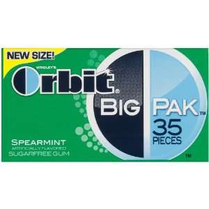 Orbit Big Pak Sugarfree Gum, Spearmint, 35 Pieces (Pack of 12)  
