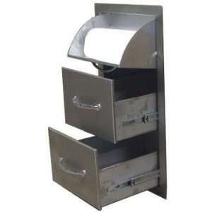  Sole Gourmet 20 Inch Paper Towel Holder & Double Drawer 
