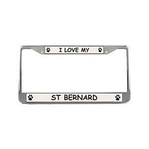  Saint Bernard License Plate Frame